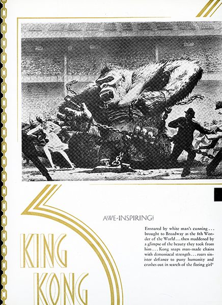 Fay Wray's program from the Hollywood premiere of King Kong