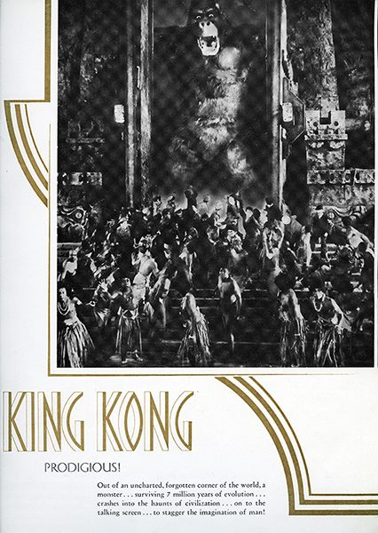 Fay Wray's program from the Hollywood premiere of King Kong