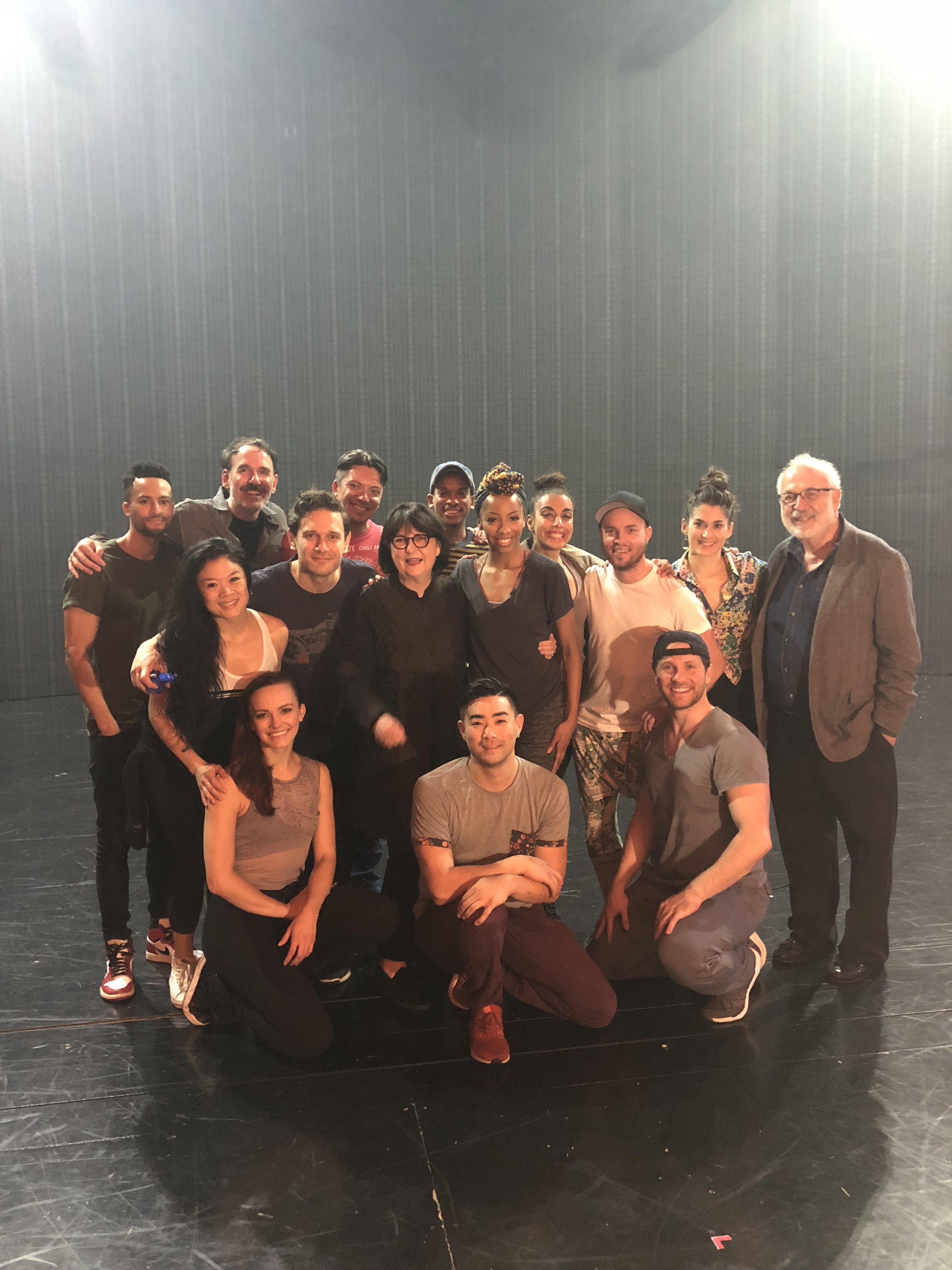 Victoria Riskin with the cast and crew of the new King-Kong